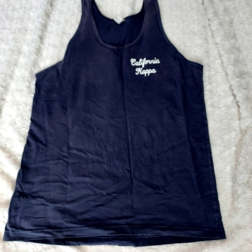 American Apparel Navy blue Tank California Kappa Large Summer Beach Outdoor